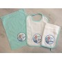 Set Asilo Frozen Elsa Tiffany in Spugna con Bavagliolo, Asciugamano e Sacca FZM20 Disney