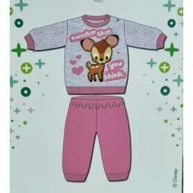 Pigiama Bambina 12 Mesi Disney Invernale Fuxia Bambi WD100519 Disney