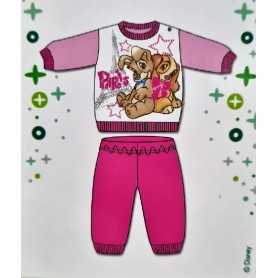 Pigiama Bambina 3 Anni Disney Invernale Fuxia Lilli e il Vagabondo WD100182 Disney