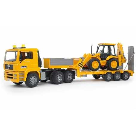 Bruder 02776 Camion Man con Rimorchio e Ruspa 4 Anni+