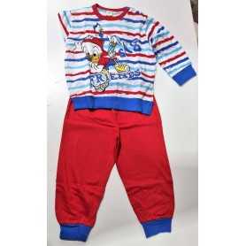 Pigiama Bambino 2 Anni Disney Cotone Rosso Paperino WD101123 Disney