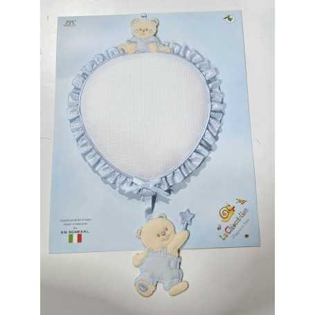 Fiocco Nascita Maschio da Ricamare Palloncino FN01004.B La Chiocciolina