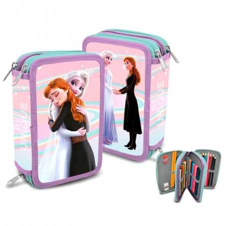 Astuccio Frozen Disney 3 Scomparti Completo FR50008 Kids