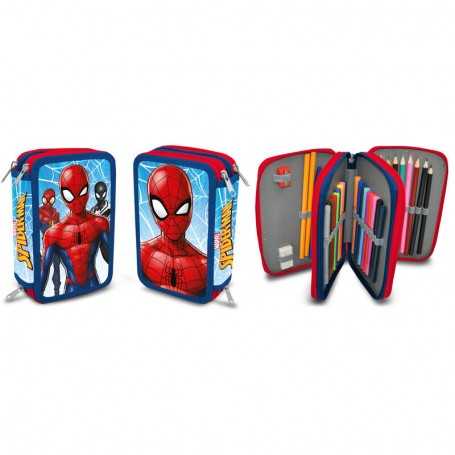 Astuccio Spiderman 3 Scomparti Completo SP30008 Marvel Kids