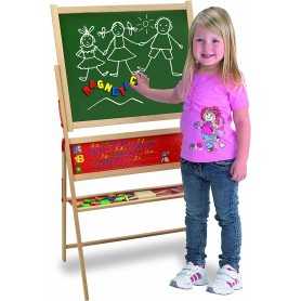 Lavagna con Cavalletto per Bambini 3 Anni in Legno Magnetica 110x67 cm Eichhorn 100002569 Simba