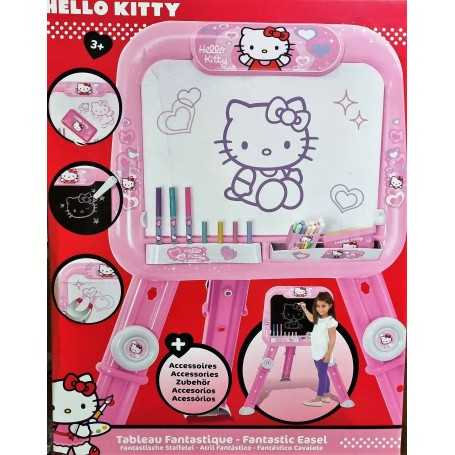 Lavagna con Cavalletto per Bambini Hello Kitty 3in1 3 Anni+ Magnetica con  Accessori