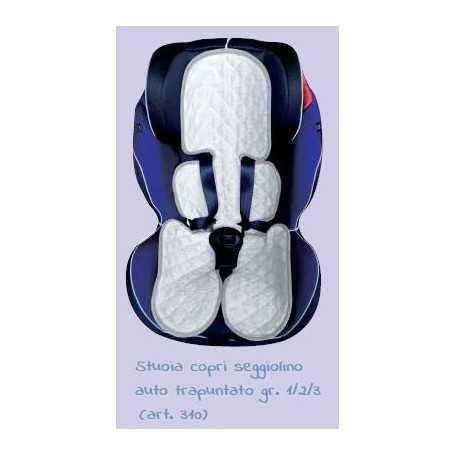 Copri Seggiolino Auto Universale in Spugna 9-36 kg e 15-36 kg Bianco TecnoBaby