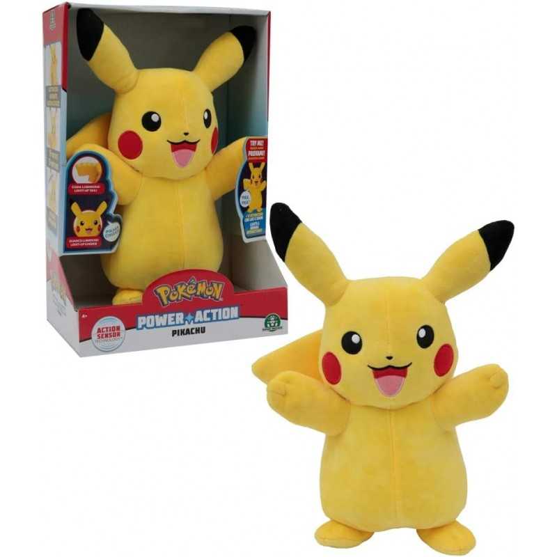 Peluche Pokemon Pikachu 30 cm Luci e Suoni Interattivo Originale