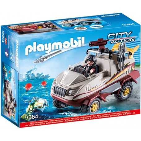 Playmobil 9364 City Action Auto Anfibia dei Malviventi 5 Anni+