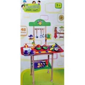 Cucina Bambini Legno My Wooden Kitchen con 48 Accessori 3 Anni+