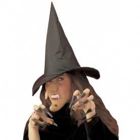 Costume Strega Bambina Set con Cappello, Naso, Mento, Dentiera e Unghie 2846R Widmann