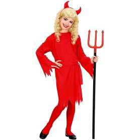 Costume Halloween Diavolo Bambina 8-10 Anni 150 cm 02517 Widmann