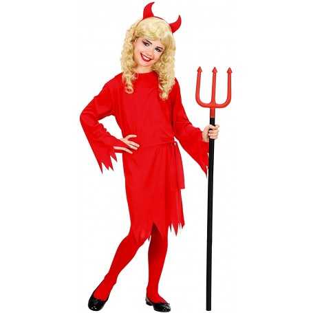 Costume Halloween Diavolo Bambina 8-10 Anni 150 cm 02517 Widmann