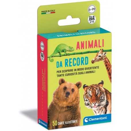 Carte Gioco Bambini Animali da Record Clementoni 4 Anni+ 16733