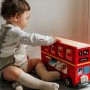 Gioco ad Incastri in Legno Autobus Rosso con Animali BJ692 Bigjigs 12 Mesi+