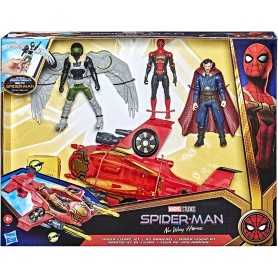 Spiderman Jet Escape Jet Veicolo con 3 Personaggi No Way Home Hasbro F4434 4 Anni+