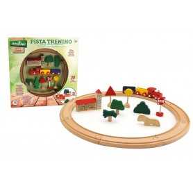 Pista Treno Legno Legnoland 1 m di Rotaie 37724 Globo 3 Anni+