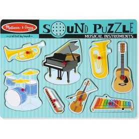 Puzzle Sonoro in Legno per Bambini Strumenti Musicali Giochi ad Incastro 8 Pezzi 10732 Melissa & Doug 2 Anni+