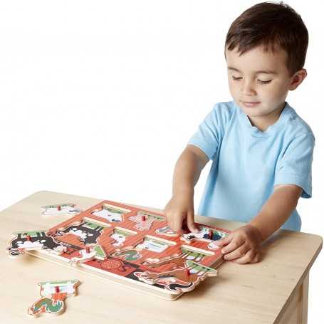 Melissa & Doug Puzzle in legno per bambini, Strumenti Musicali, Puzzle  sonoro, Incastri in legno per bambini, Puzzle bambini 2 anni pezzi grandi,  Gioco bambino 2 anni, Regalo bimba 2 anni 