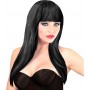 Parrucca Nera Lunga Liscia con Frangia Widmann Vogue 01821