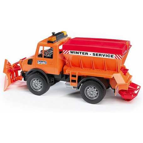 Bruder 02572 Spargisale Camion MB Unimog Mercedes-Benz 4 Anni+