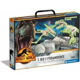 Jurassic World T Rex e Pteranodonte Kit del Paleontologo 19306 Clementoni 7 Anni+