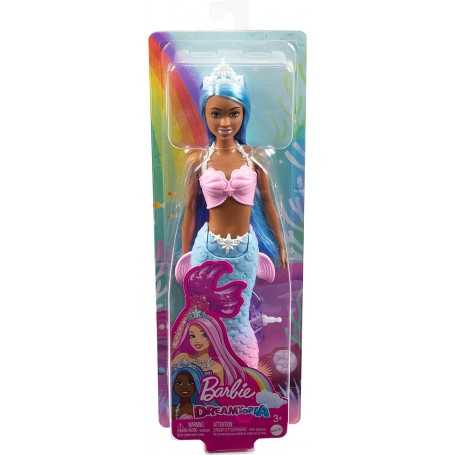 Barbie Dreamtopia Sirena con Capelli Blu e Coda Colorata HGR12 Mattel 3  Anni+