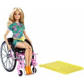 Barbie Fashionistas Bambola con Sedia a Rotelle GRB93 Mattel 3 Anni+