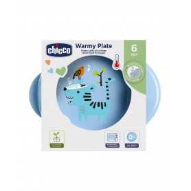 Piatto Pappa Calda Chicco Azzurro 6 Mesi+ 160002