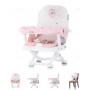 Rialzo Sedia Bambini Portatile Rosa Lollipop Peony Chipolino 6 Mesi+