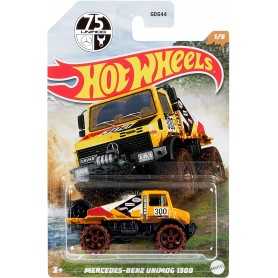 Hot Wheels Fango Runner Mercedes Benz Unimog 1300 Macchinine Metallo HDH07 Mattel Collezione 1/5