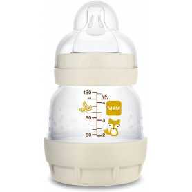 Biberon Mam Anticolica 130 ml 0 Mesi+ Easy Start Neutro Colore Nature Beige Autosterilizzante Flusso 1 Istruzioni Lingua Stranie