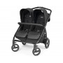 Passeggino Gemellare Peg Perego Book For Two Ardesia 2024 con 2 Ovetti Primo Viaggio SLK e Adattatore