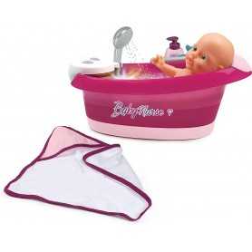 Vasca Bagno Bambola Smoby Baby Nurse con Effetto Bolle, Luci e Acqua 220362 3 Anni+