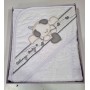Accappatoio Neonato Triangolo Cotone Grigio Cane Cuore 70x70 cm 1977/3 Nancy
