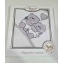 Accappatoio Neonato Triangolo Cotone Grigio Orsetti 70x70 cm 1955 Nancy
