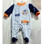 Tutina Ciniglia Neonato 3-6 Mesi Maschio Aperta Davanti Azzurro 62-68 cm LF-5377 Image Baby