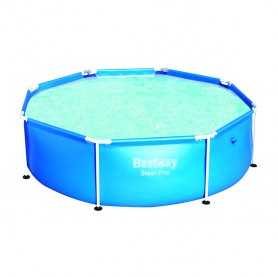 Piscina Bestway 244x61 cm Steel PRO Rigida Rotonda con Paletti 56431