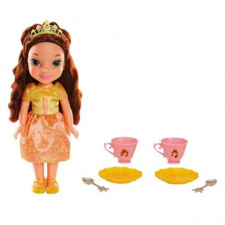 Bambola Disney Princess Belle La Bella e La Bestia 35 cm con Set da Te e Accessori 95407 Jakks Pacific