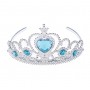 Corona da Principessa per Bambina Tiara Argento con Pietre Azzurre 16105 Fiestas Guirca
