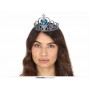 Corona da Principessa per Bambina Tiara Argento con Pietre Azzurre 16105 Fiestas Guirca
