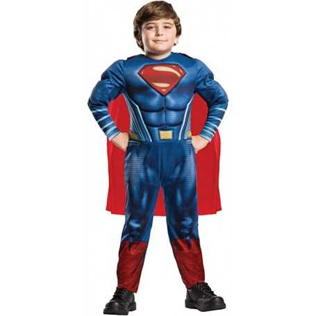 Costume Superman Bambino 3-4 Anni 104 cm con Muscoli 104 cm Originale DC 640813 Rubie's