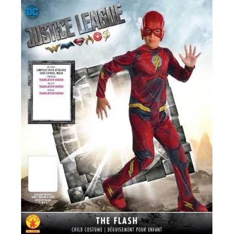 Costume Flash Bambino 8-10 Anni 144-152 cm con Maschera Justice League  Taglia L Originale DC 630861 Rubie's