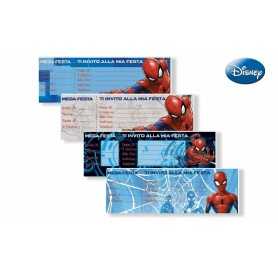 Inviti Compleanno Bambini Spiderman Marvel 15 Pezzi Colori Assortiti