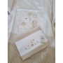 Paracolpi Piumone Lettino Neonato Ecru Orso Palloncini Ricamato con Lenzuola Set 6 Pezzi TPLL262 Pastello