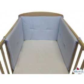 Paracolpi Lettino Neonato Azzurro 3 Lati 180x40 cm 661.11 Willy