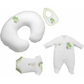 Boppy Cuscino Allattamento Scatola Regalo con Tutina Body e Bavetta Gift Set Neutro Chicco 0 Mesi+