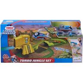 Pista Trenino Thomas Turbo Jungle Set Pista Turbo Velocità TrackMaster FJK50 Mattel 3 Anni+