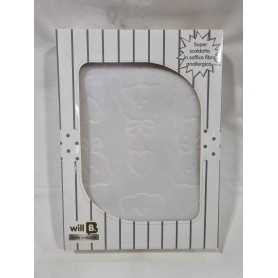 Copertina Pile Culla BIanco Orsetto Cuori 85x90 cm W102C4 Will B