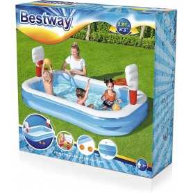 Piscina Bambini con Basket 251x168x38 cm 54122 Bestway 3 Anni+